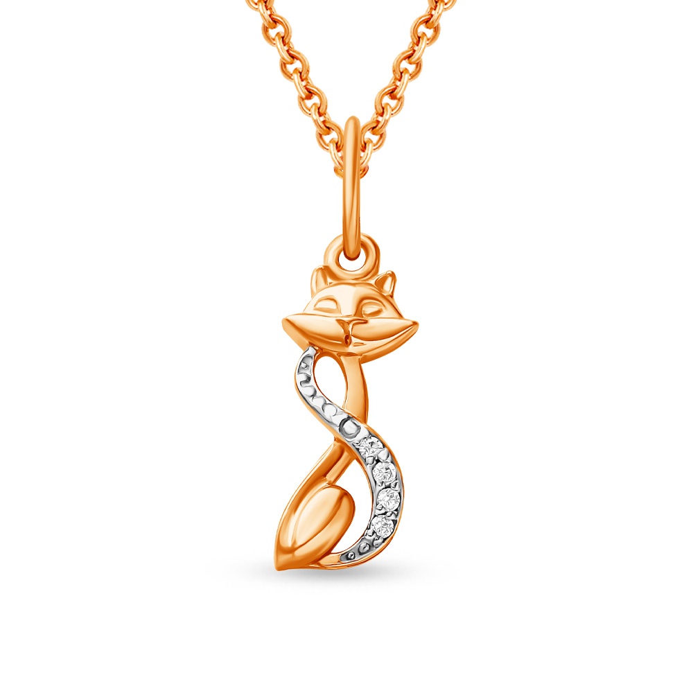 

Подвеска из красного золота 585Gold 303003121, фианит, 303003121