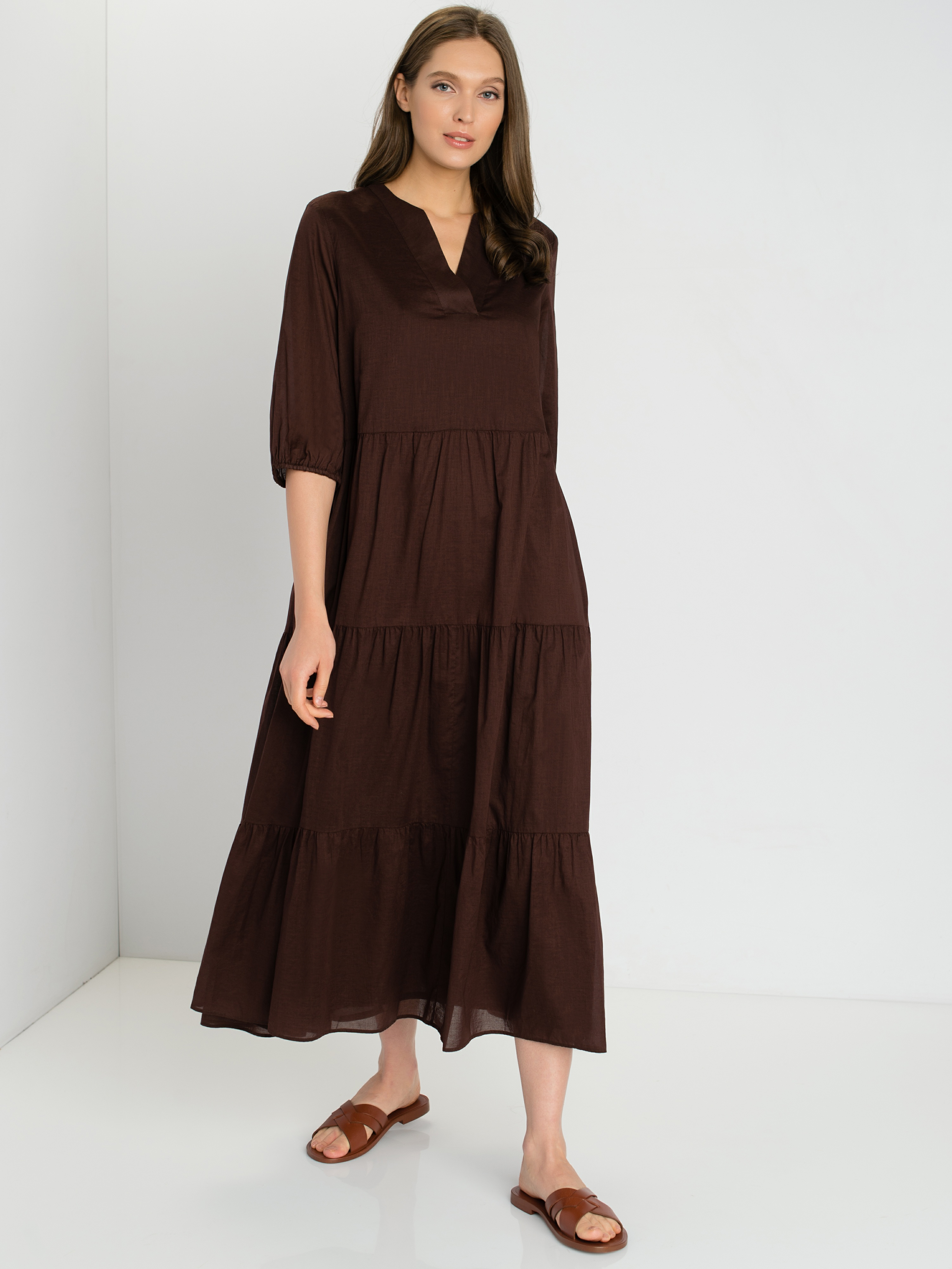 

Платье женское Gerry Weber 780032-31410-70487 коричневое 46, 780032-31410-70487