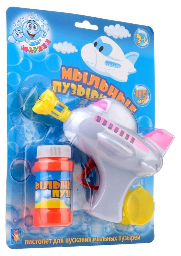 

Мыльные пузыри 1Toy Мы-шарики Пистолет 45 мл в ассортименте (цвет по наличию)