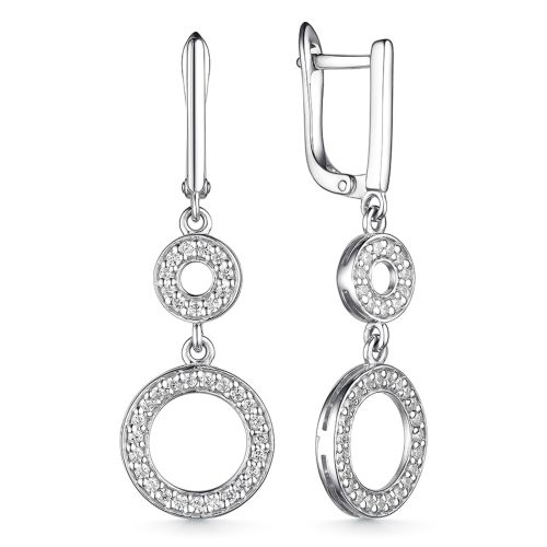 

Серьги из серебра с фианитом ЯХОНТ Ювелирный 2700055, 2700055