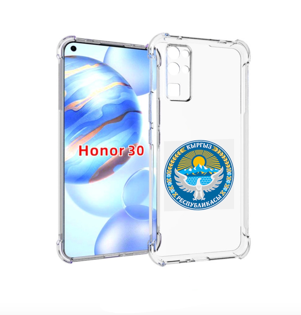 

Чехол бампер MyPads герб-киргизия для Honor 30 (BMH-AN10) против, Прозрачный, Tocco