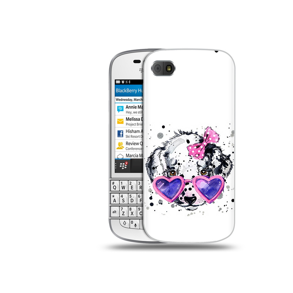 

Чехол MyPads Tocco для BlackBerry Q10 долматинец в очках, Прозрачный, Tocco