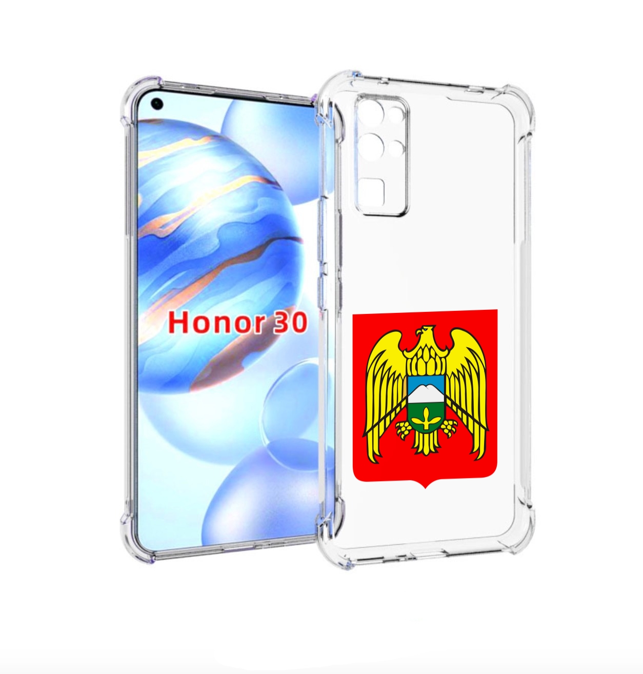

Чехол бампер MyPads герб-кабардино-балкария-нальчик для Honor 30, Прозрачный, Tocco