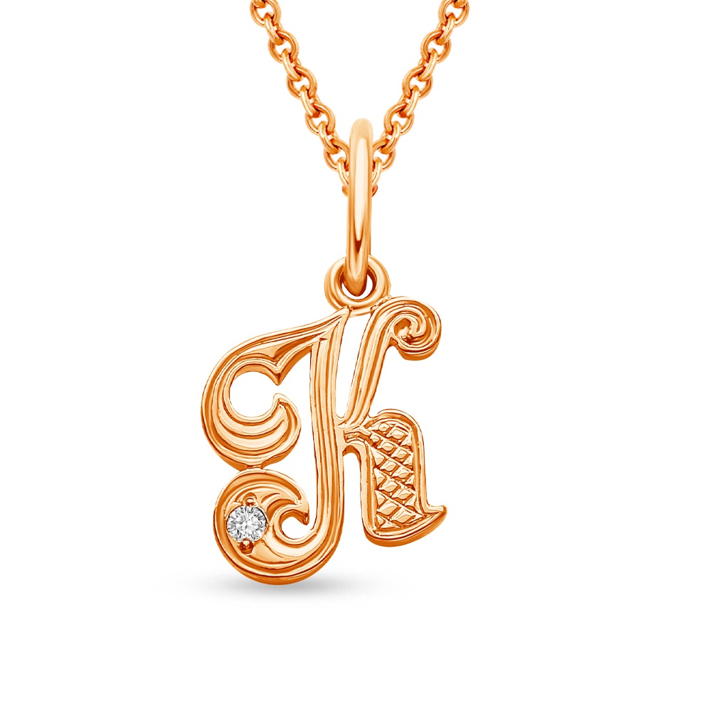 

Подвеска из красного золота 585Gold 603005682, фианит, 603005682