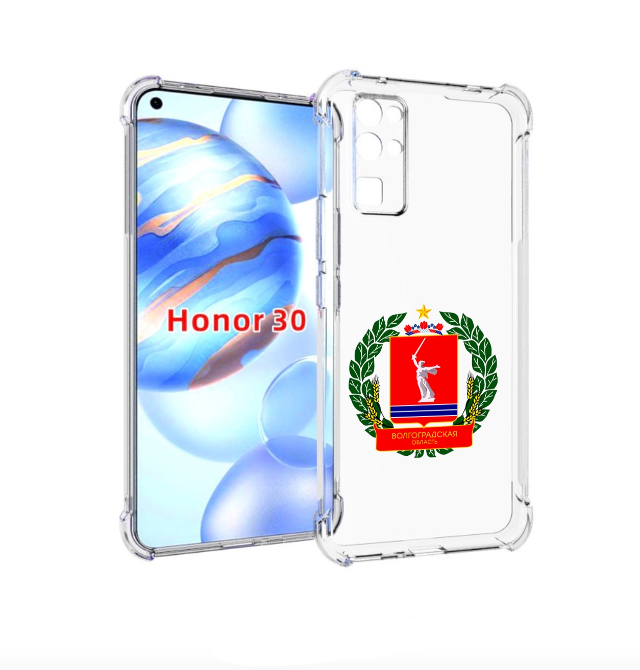 

Чехол бампер MyPads герб-волголградскои-области для Honor 30 (B, Прозрачный, Tocco