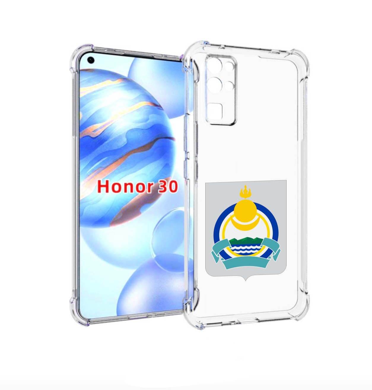 

Чехол бампер MyPads герб-бурятия для Honor 30 (BMH-AN10) противо, Прозрачный, Tocco