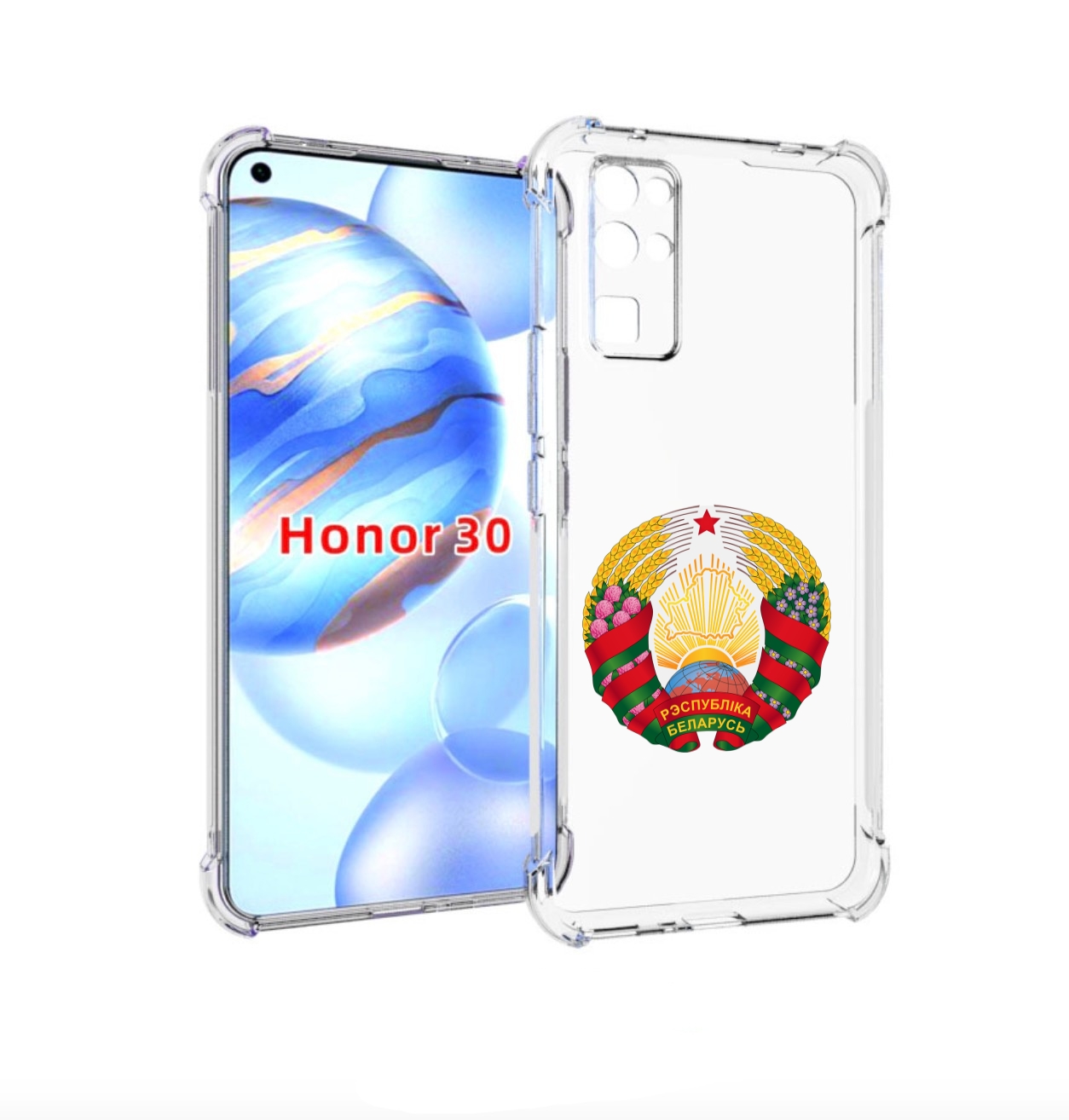 

Чехол бампер MyPads герб-беларуси для Honor 30 (BMH-AN10) против, Прозрачный, Tocco