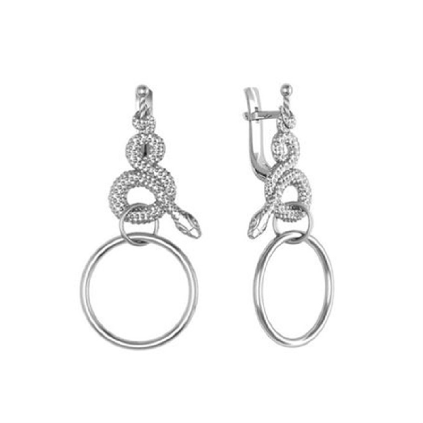 

Серьги из серебра без вставки ЯХОНТ Золотой 265079, 265079