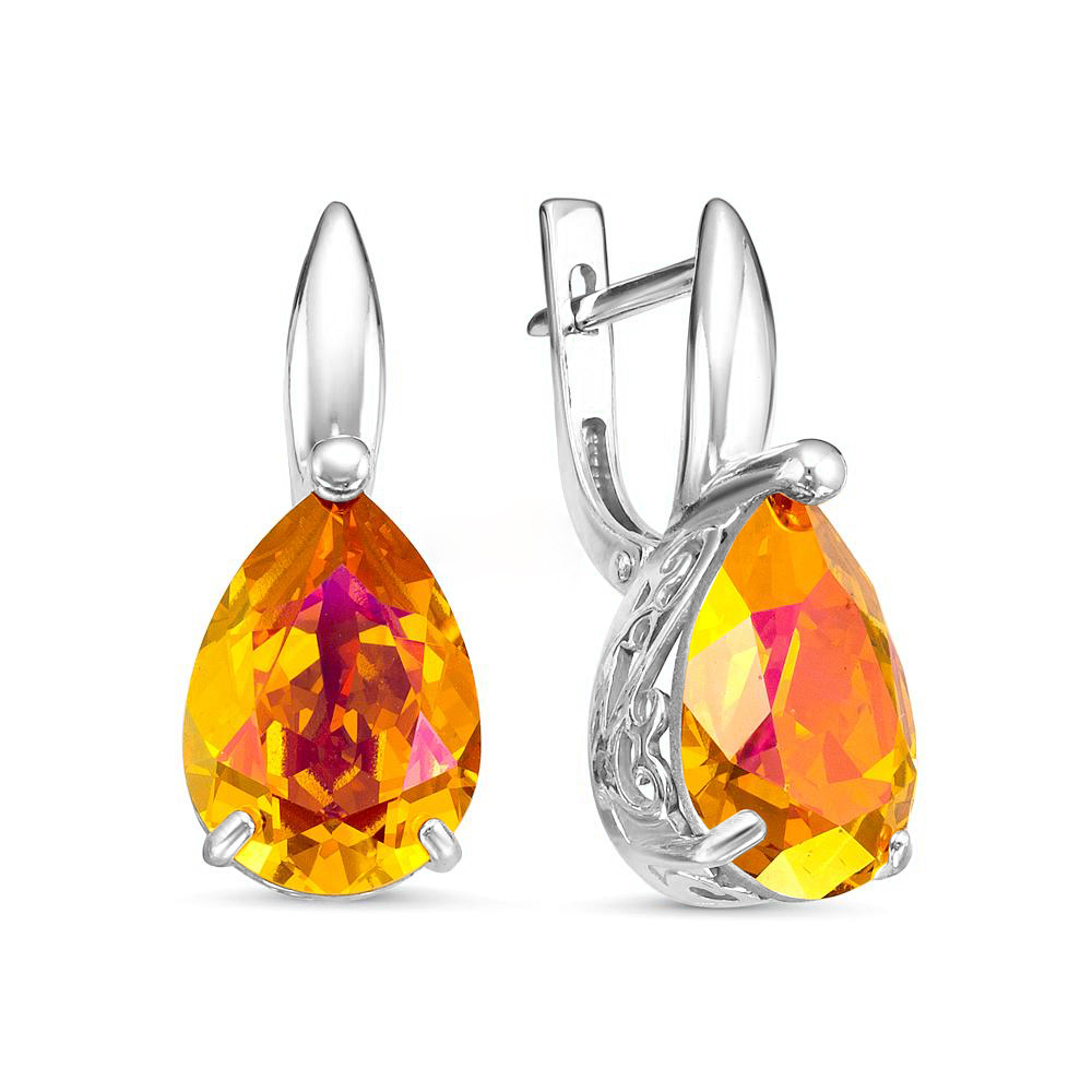 

Серьги из серебра с кристаллом ювелирным ЯХОНТ Ювелирный 2699771, 2699771