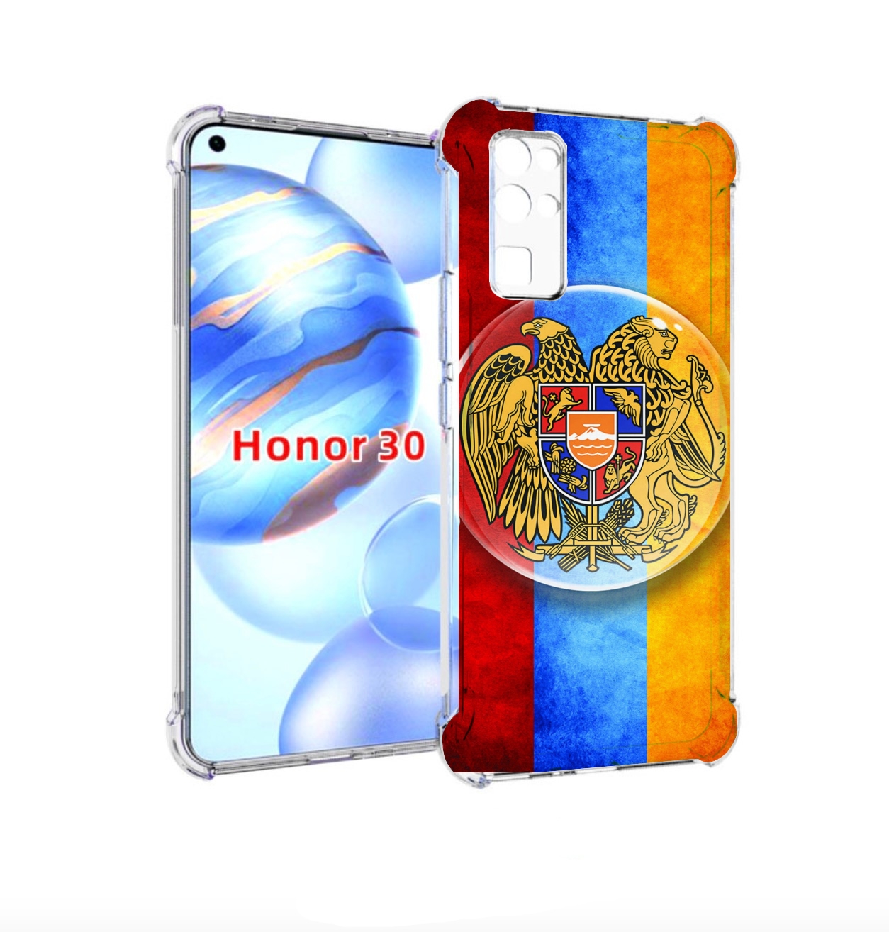 

Чехол бампер MyPads герб флаг армении для Honor 30 (BMH-AN10) пр, Прозрачный, Tocco