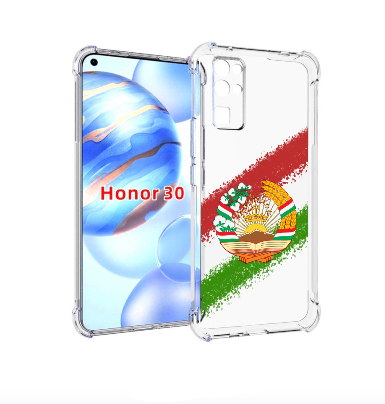

Чехол бампер MyPads герб флаг Таджикистана для Honor 30 (BMH-AN1, Прозрачный, Tocco