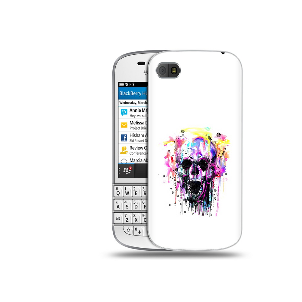 

Чехол MyPads Tocco для BlackBerry Q10 граффити череп, Прозрачный, Tocco