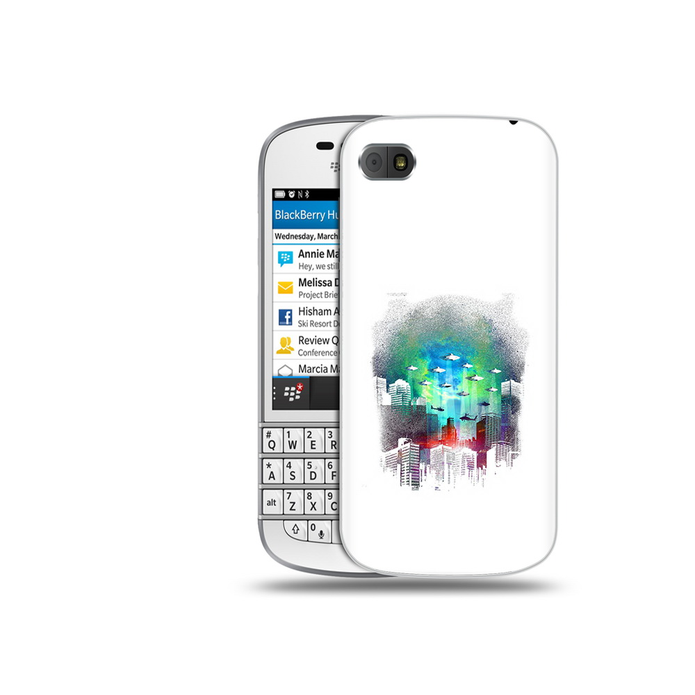 

Чехол MyPads Tocco для BlackBerry Q10 город в свечении, Прозрачный, Tocco