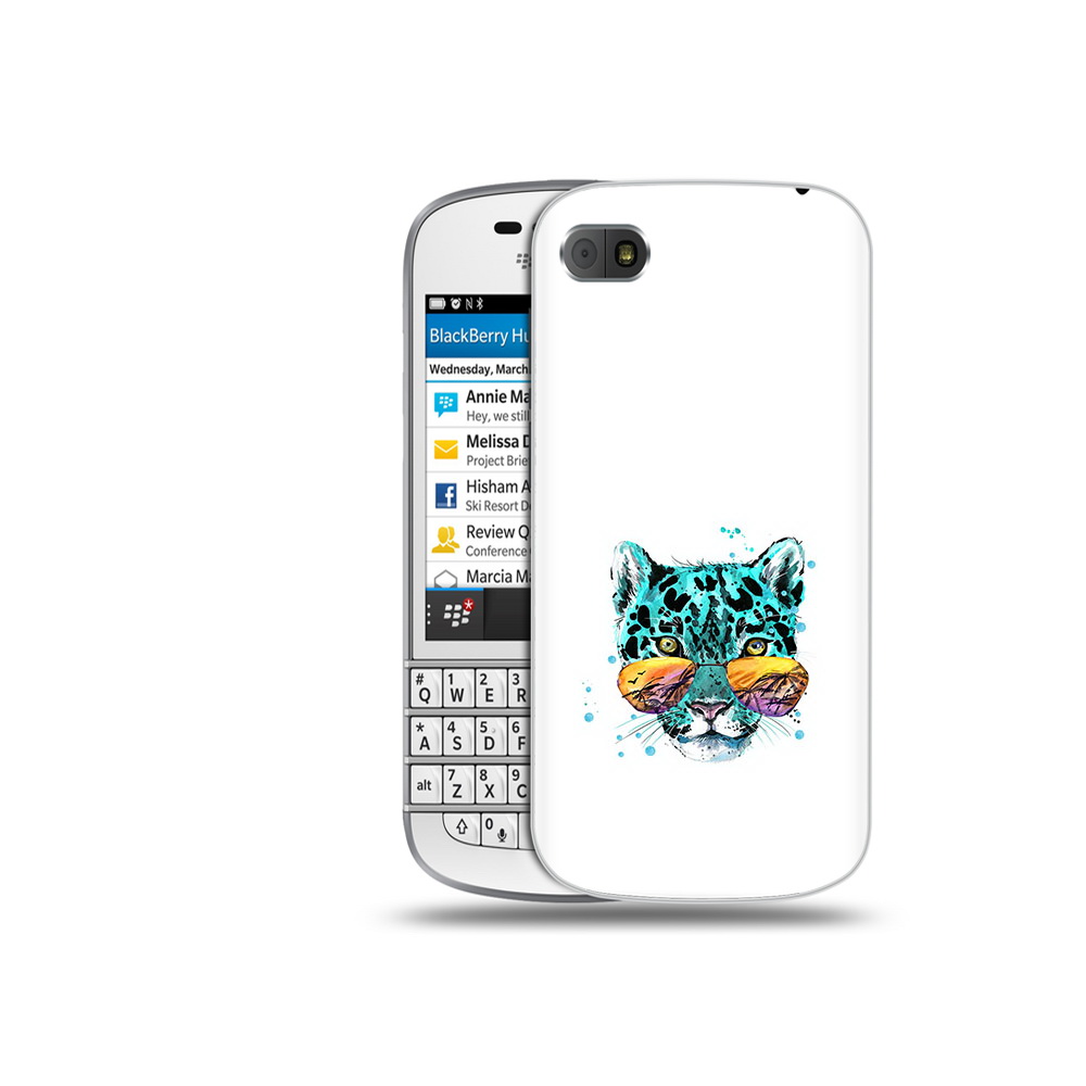 

Чехол MyPads Tocco для BlackBerry Q10 голубой лео, Прозрачный, Tocco