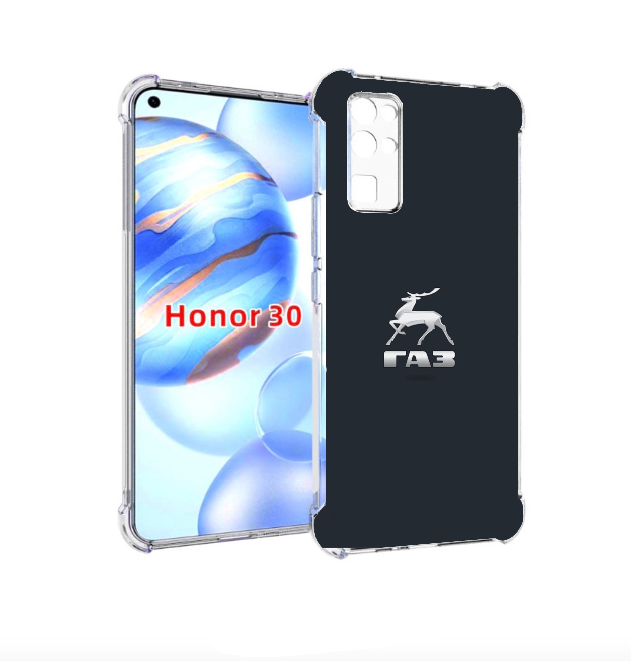 

Чехол бампер MyPads газ-газель для Honor 30 (BMH-AN10) противоуд, Прозрачный, Tocco