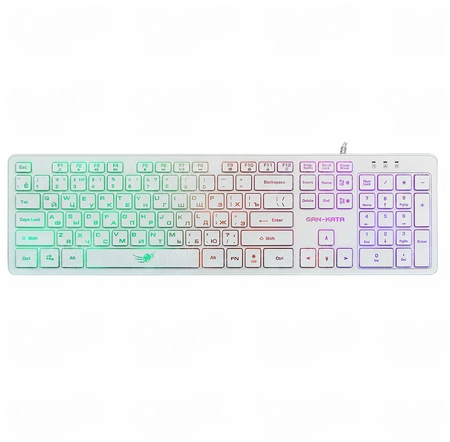 Dialog Gan-Kata Клавиатура KGK-17U WHITE - игровая с RGB-подсветкой USB белая 136000₽
