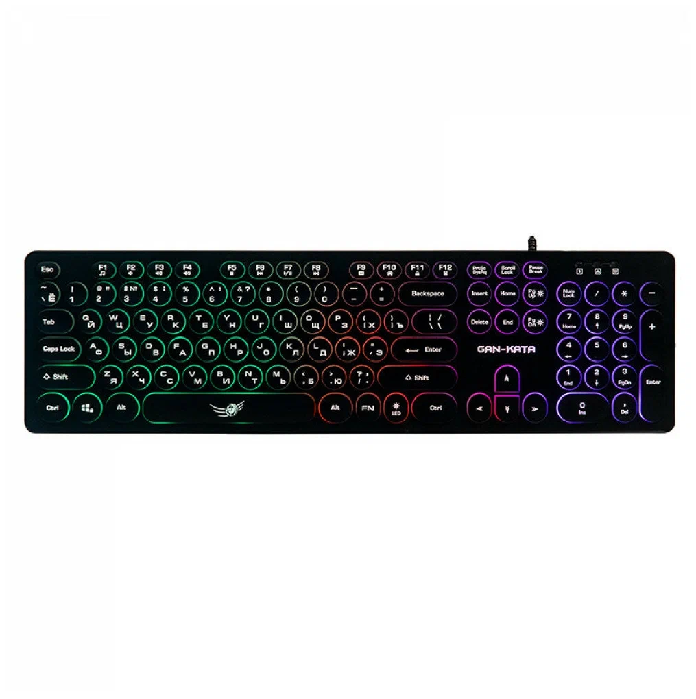 Dialog Gan-Kata Клавиатура KGK-16U BLACK - игровая с RGB-подсветкой, USB, черная