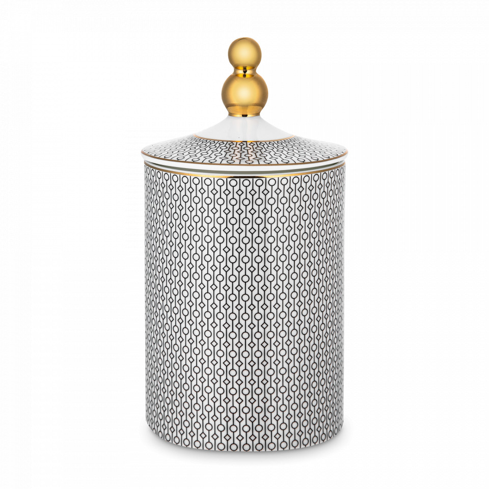 

Банка для хранения Mix&Match 13 мл, фарфор, декор, Белый;золотистый;коричневый