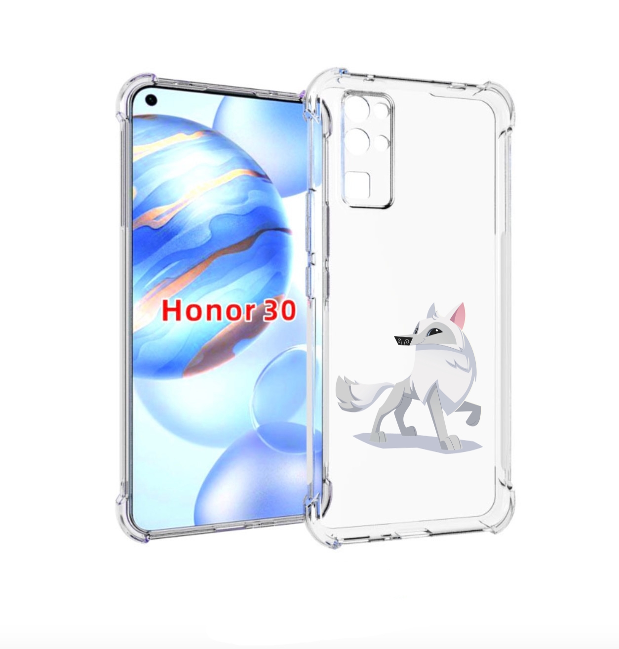 

Чехол бампер MyPads волчок-серый для Honor 30 (BMH-AN10) противо, Прозрачный, Tocco