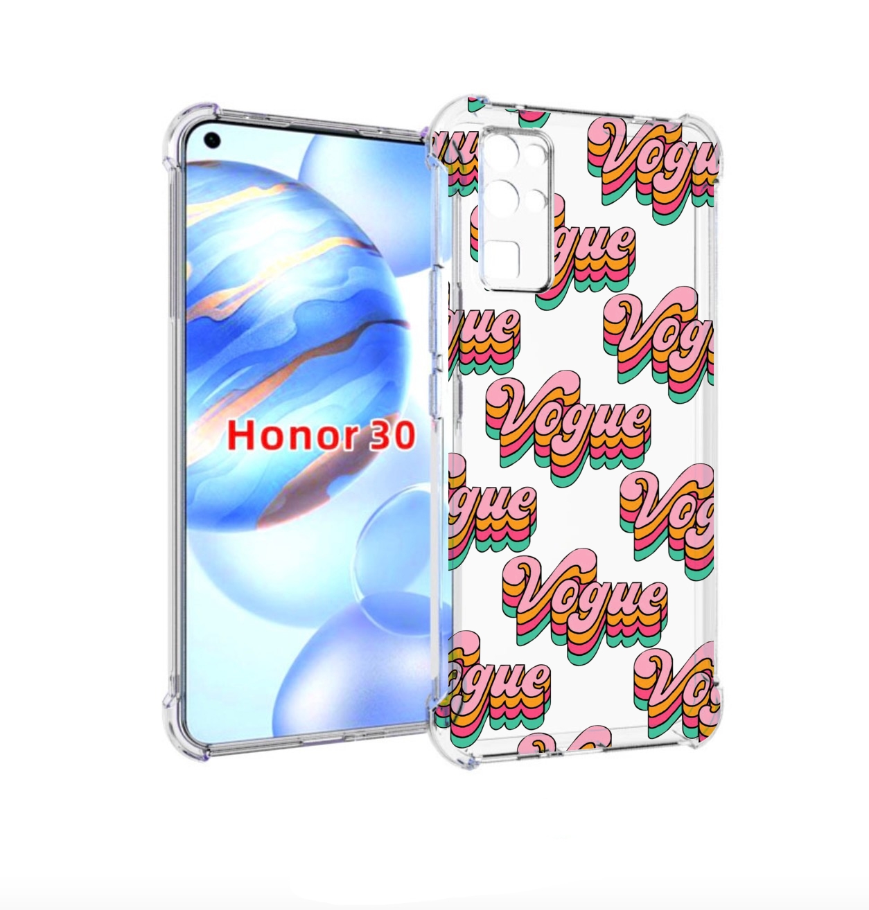 

Чехол бампер MyPads вогуе для Honor 30 (BMH-AN10) противоударный, Прозрачный, Tocco