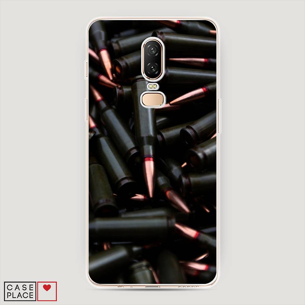 

Чехол Awog на OnePlus 6 / ВанПлас 6 "Пули черные", Черный;коричневый, 150550-5