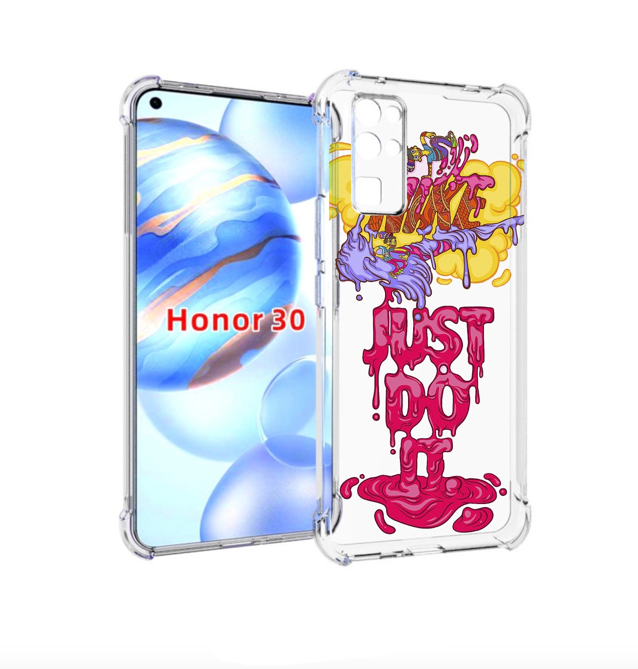 

Чехол бампер MyPads вкусный найк для Honor 30 (BMH-AN10) противо, Прозрачный, Tocco