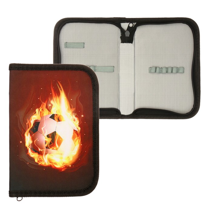 

Calligrata Пенал школьный на молнии, ткань, 1 секция, 13 х 19,5 см, Мяч