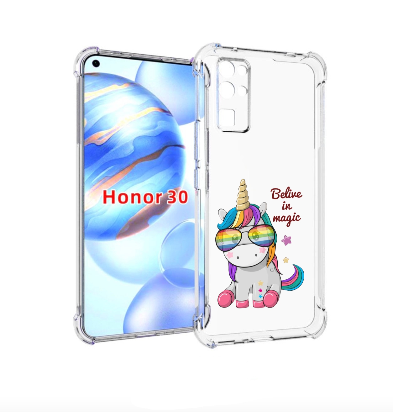 

Чехол бампер MyPads верю-в-магию детский для Honor 30 (BMH-AN10), Прозрачный, Tocco