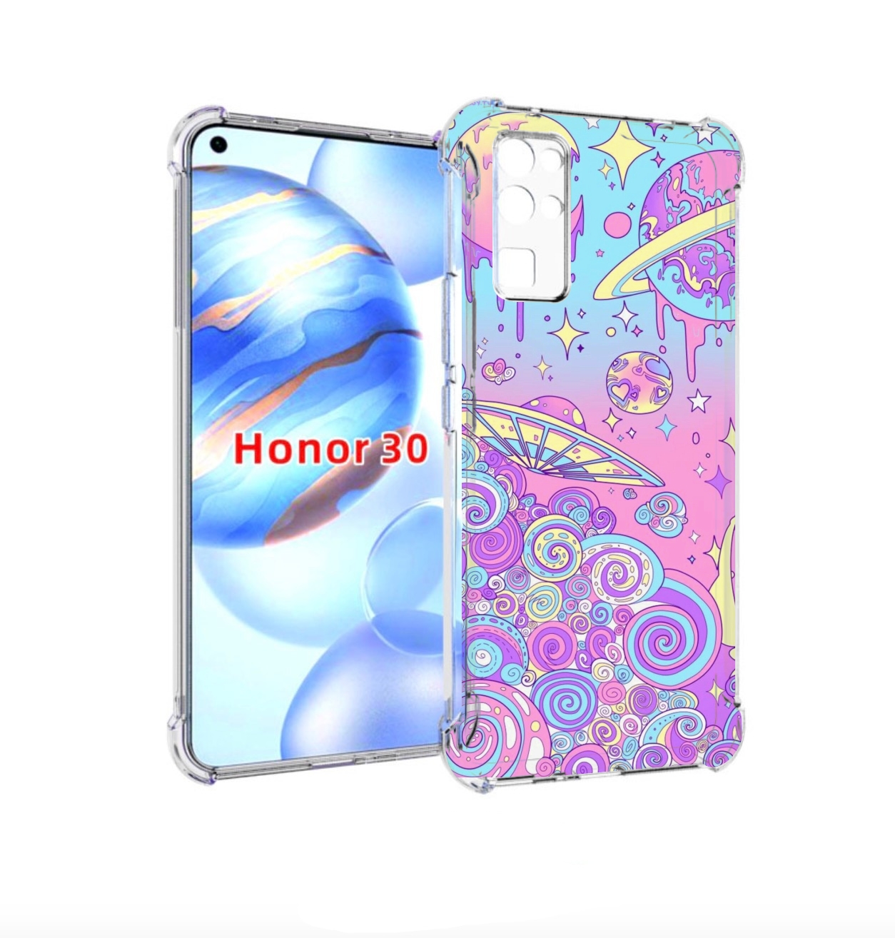 

Чехол бампер MyPads ванильные планеты для Honor 30 (BMH-AN10) пр, Прозрачный, Tocco