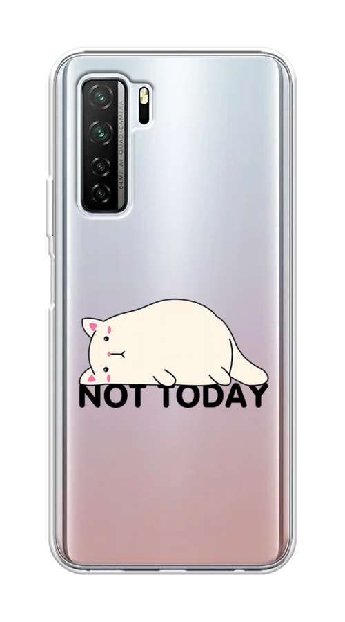 

Чехол на Honor 30S Global "Cat not today", Белый;розовый;черный, 6102850-1