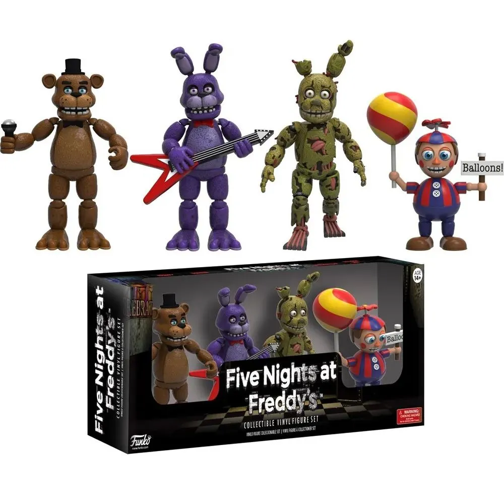 

Набор фигурок Five Nights at Freddy's: Foxy, Gold Freddy, Chica, Endoskeleton Freddy