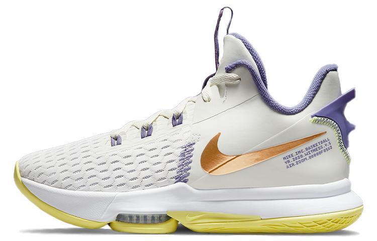 

Кроссовки унисекс Nike Witness 5 Lebron EP Lakers белые 44.5 EU, Белый, Witness 5 Lebron EP Lakers