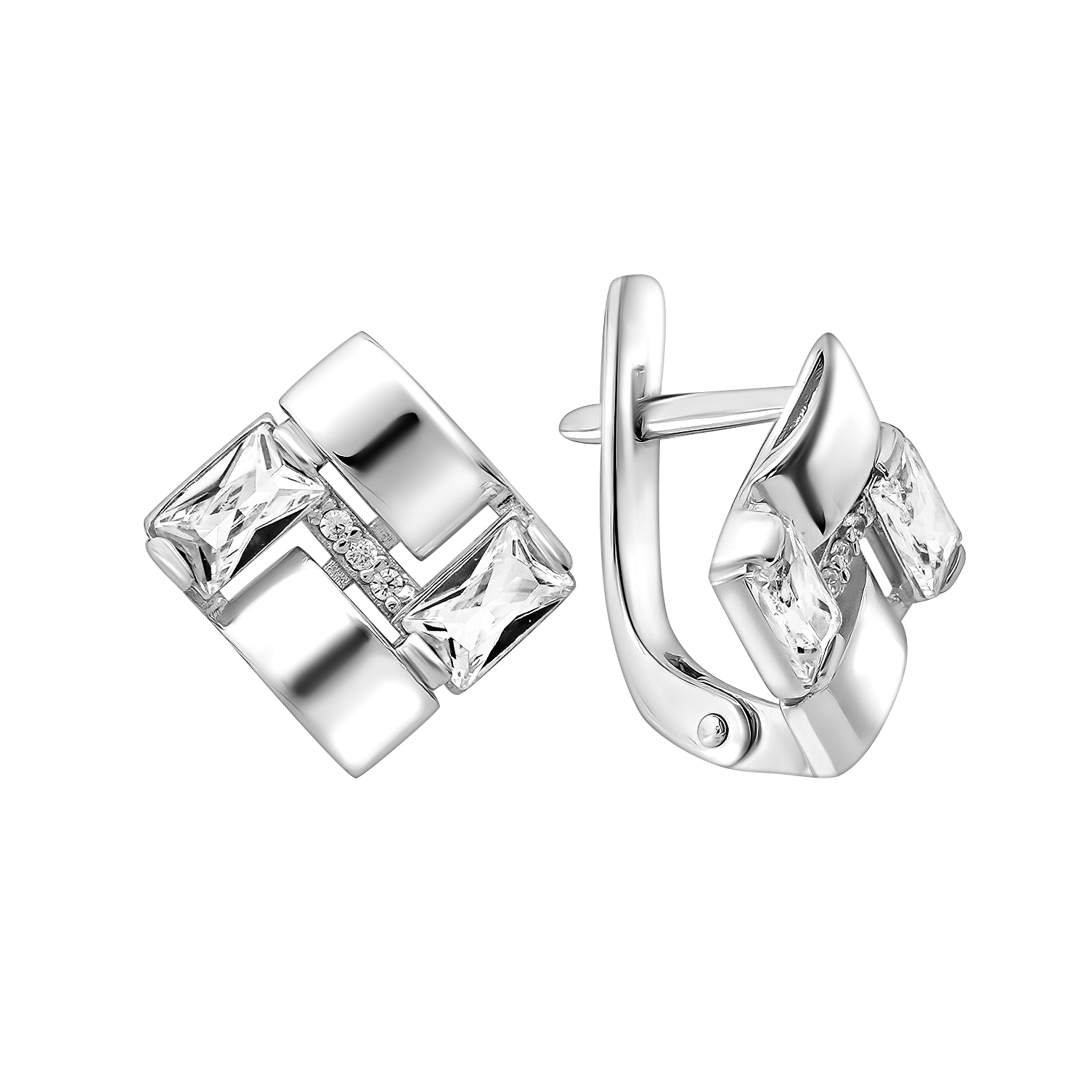 

Серьги из серебра ЯХОНТ Золотой 2724830, фианит, 2724830