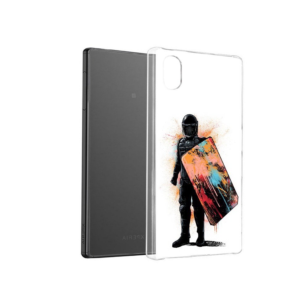 

Чехол MyPads Tocco для Sony Xperia X солдат с красочным щитом, Прозрачный, Tocco
