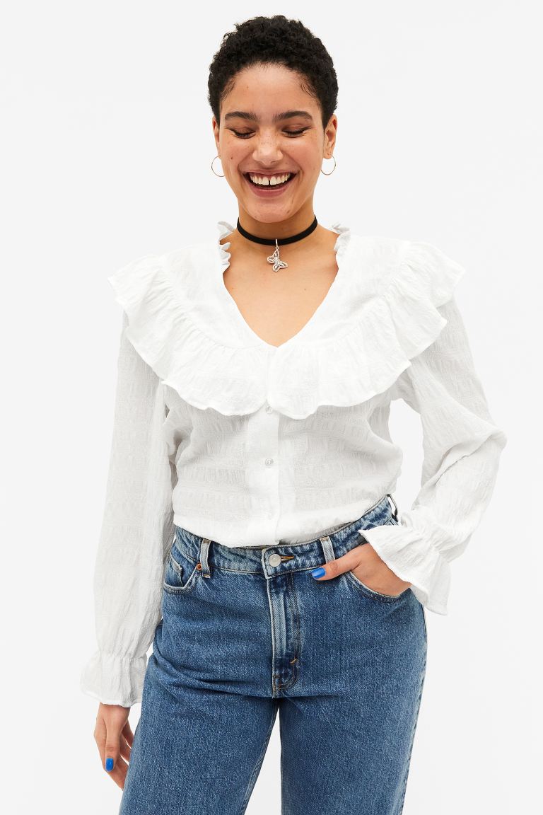 

Блуза женская Monki 1135742001 белая S (доставка из-за рубежа), Белый, 1135742001