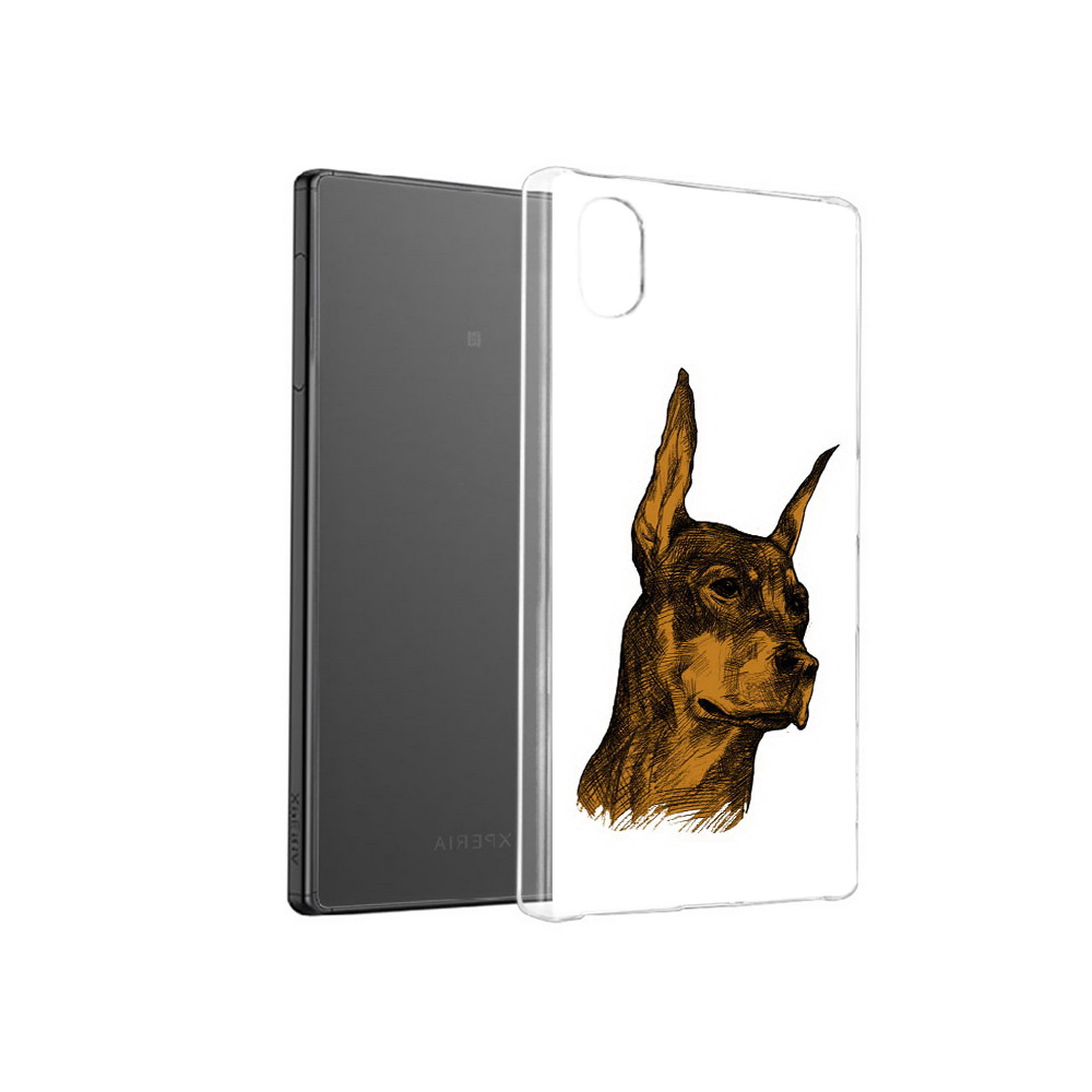 

Чехол MyPads Tocco для Sony Xperia X скетч доберман, Прозрачный, Tocco