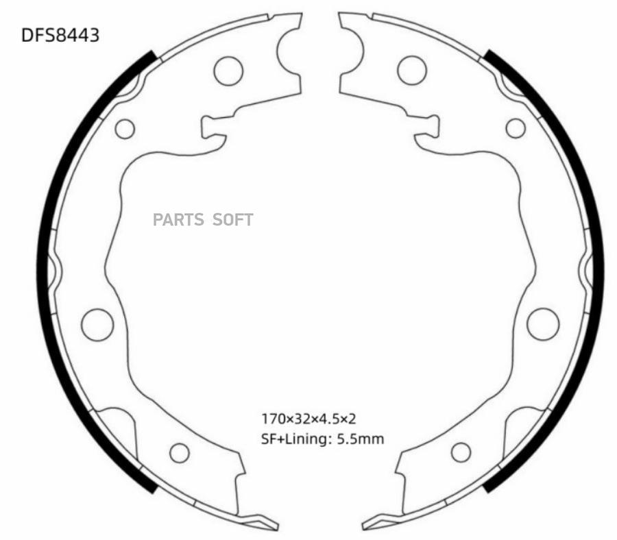 

Колодки тормозные DOUBLE FORCE барабанные dfs8443