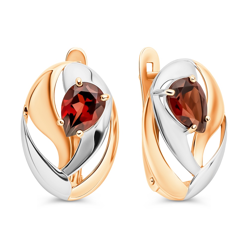 

Серьги из золота 585Gold 202009977, гранат, 202009977