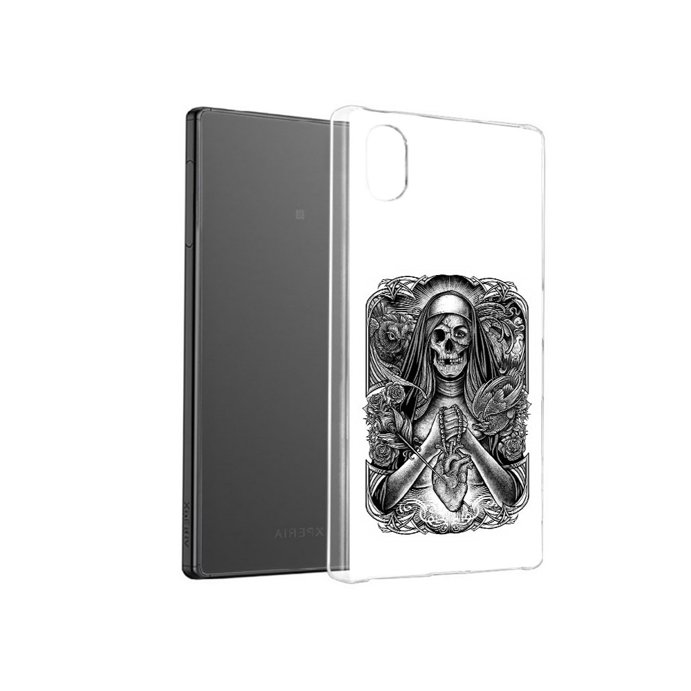 

Чехол MyPads Tocco для Sony Xperia X скелет с сердцем, Прозрачный, Tocco