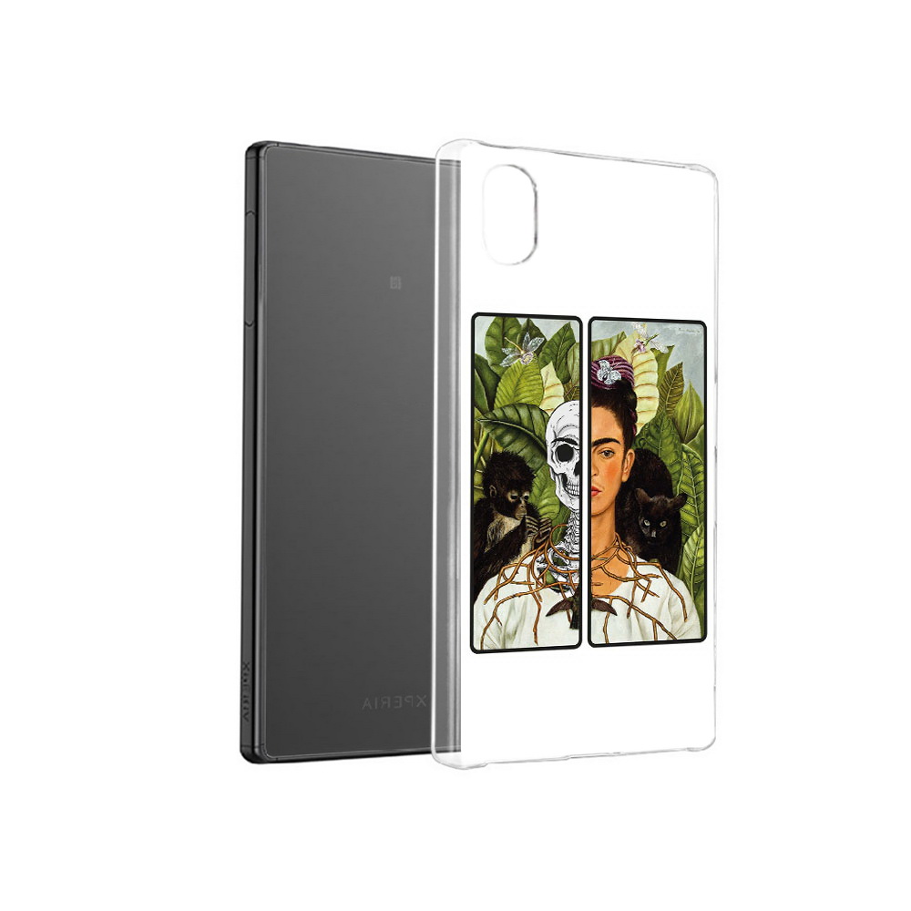 

Чехол MyPads Tocco для Sony Xperia X сдвоенная картинка девушка скелет, Прозрачный, Tocco