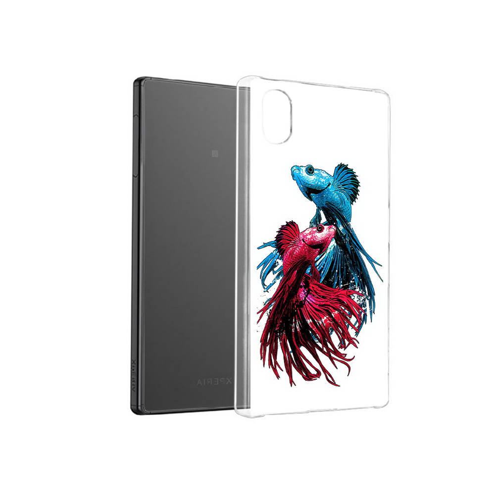 

Чехол MyPads Tocco для Sony Xperia X рыбы петушки, Прозрачный, Tocco