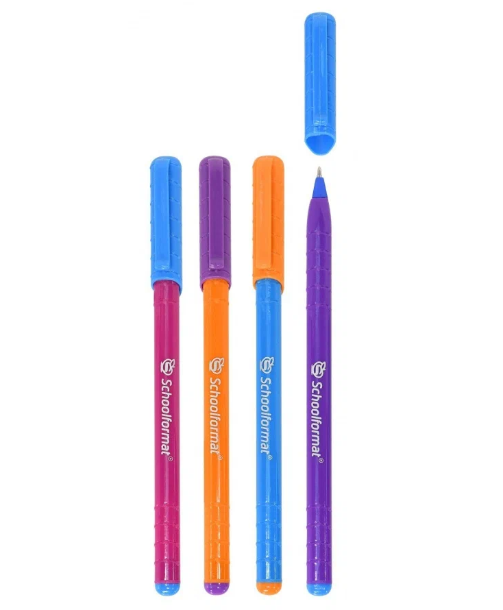 Ручка шариковая schoolФОРМАТ Triple 0.7мм синий цвет масляная основа трехгранная 50шт