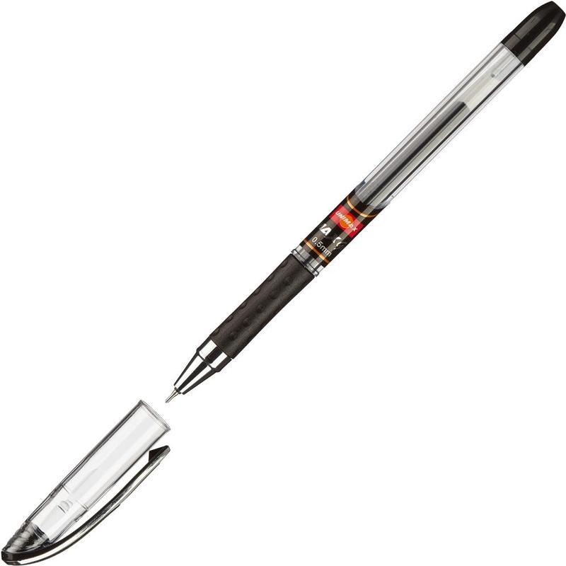 Ручка гелевая Unimax Max Gel 0.3мм, черный, резиновая манжетка, 12шт.