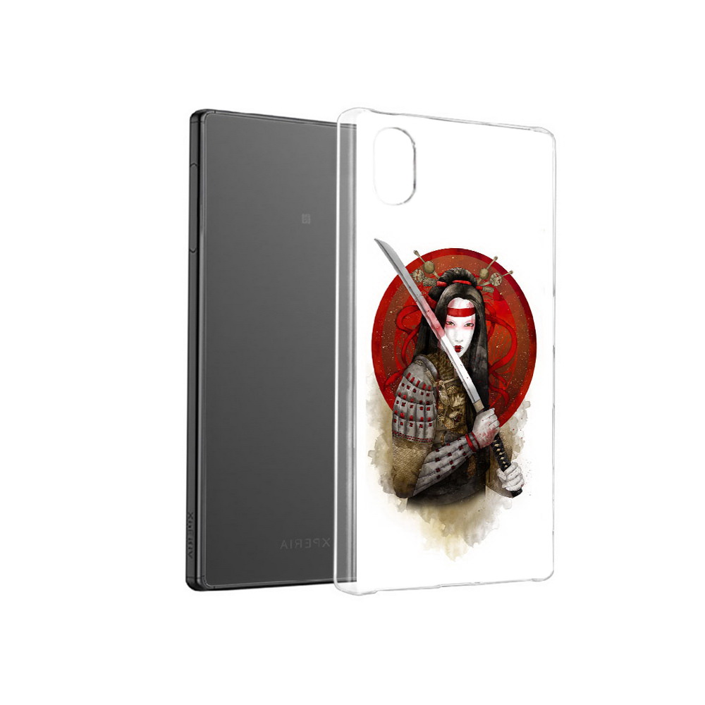 

Чехол MyPads Tocco для Sony Xperia X рисованная девушка с катаной, Прозрачный, Tocco