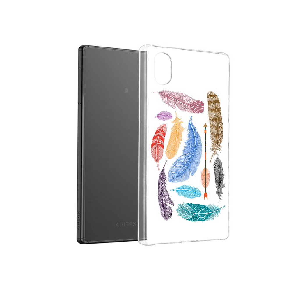 

Чехол MyPads Tocco для Sony Xperia X разноцветные перья, Прозрачный, Tocco