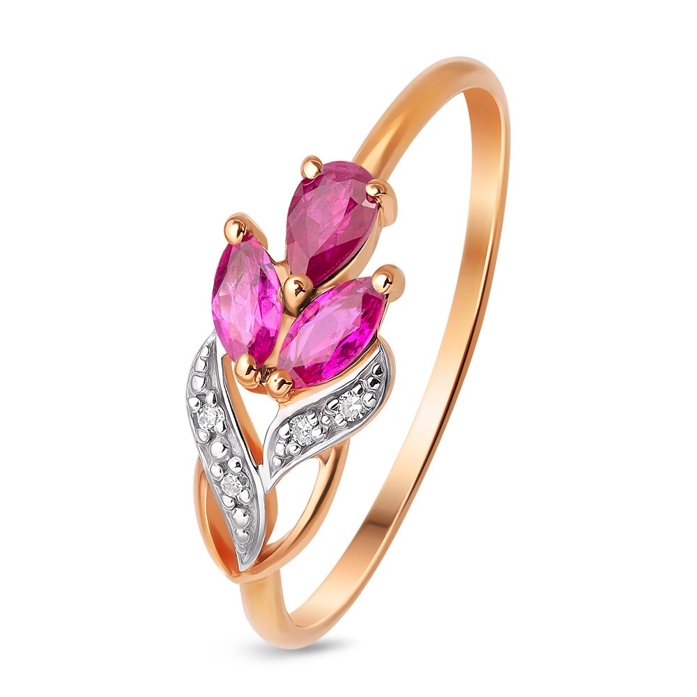 

Кольцо из золота р. , 585Gold 101013652, рубин\бриллиант, 101013652