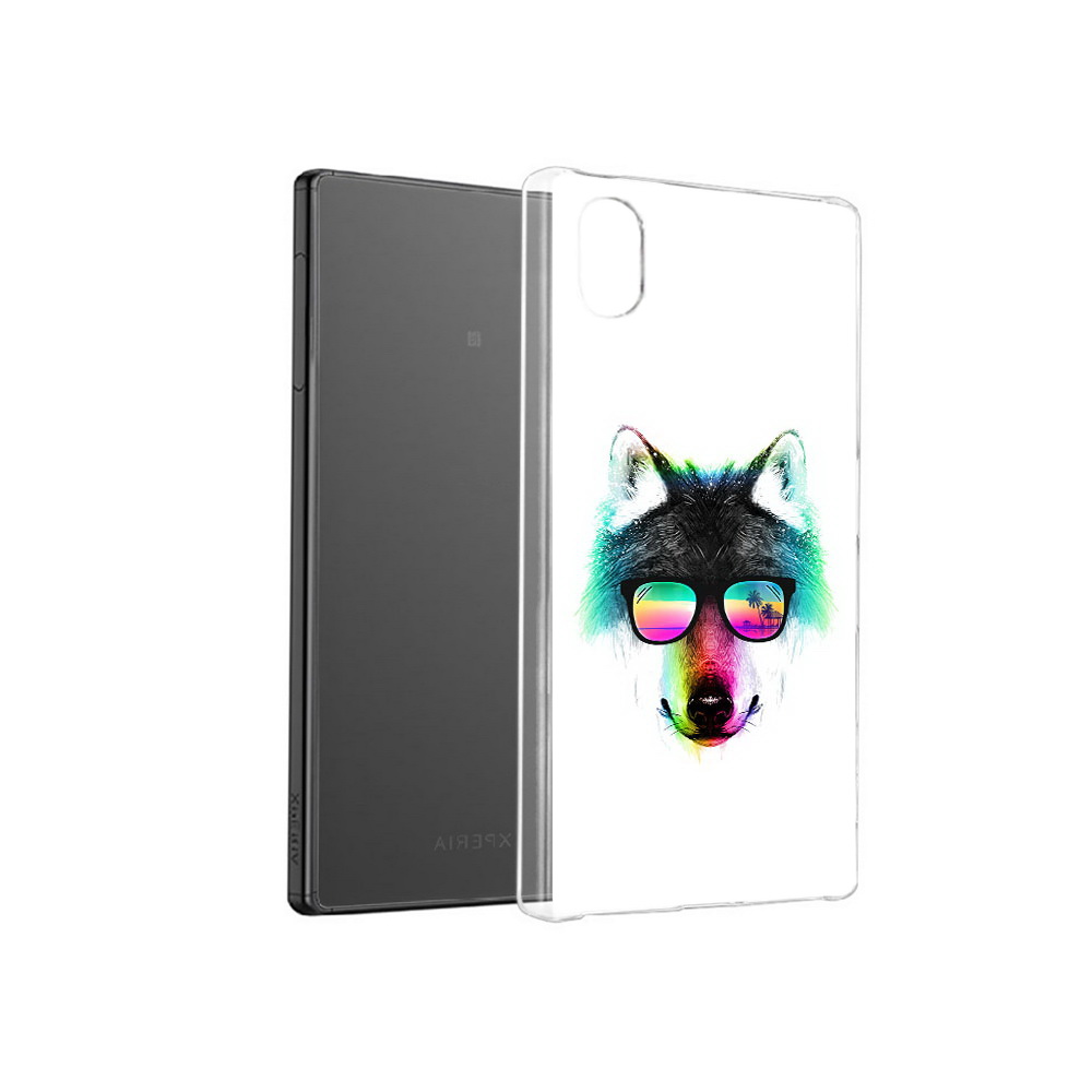 

Чехол MyPads Tocco для Sony Xperia X радужный волк, Прозрачный, Tocco