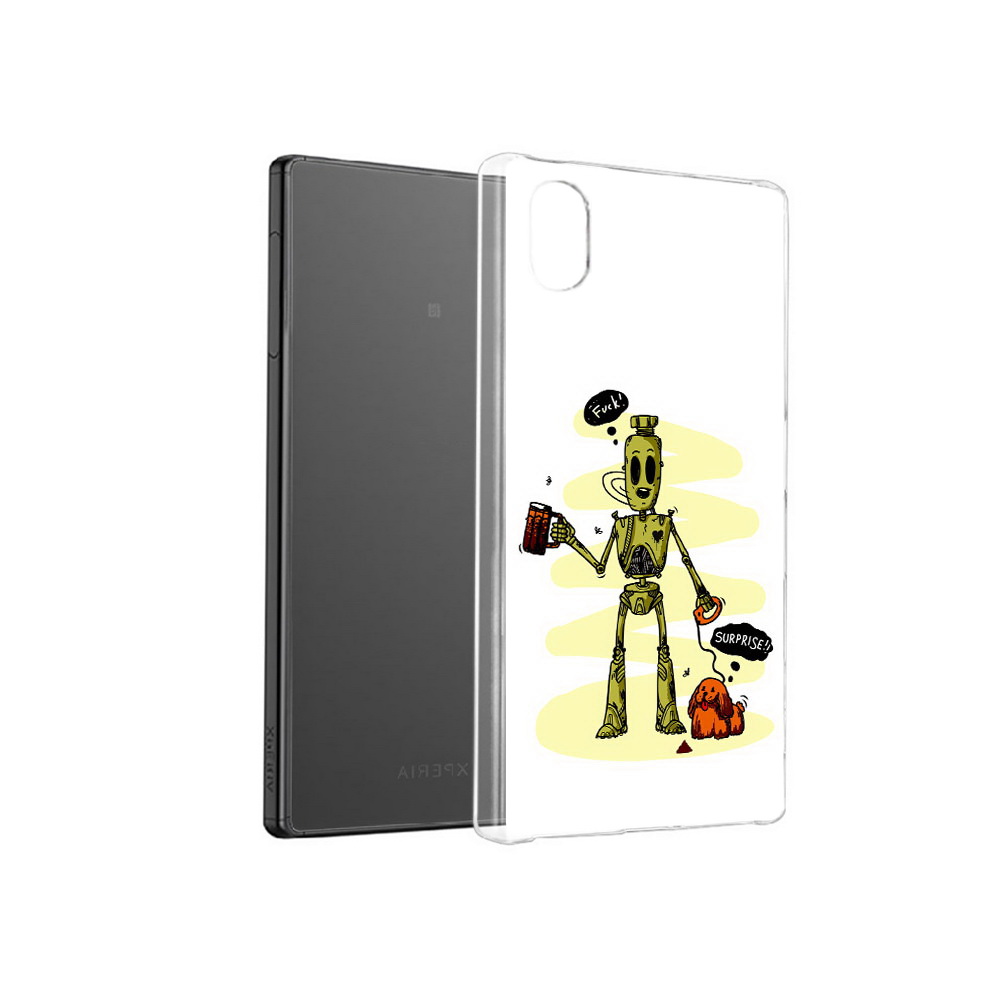 

Чехол MyPads Tocco для Sony Xperia X прикольный робот, Прозрачный, Tocco