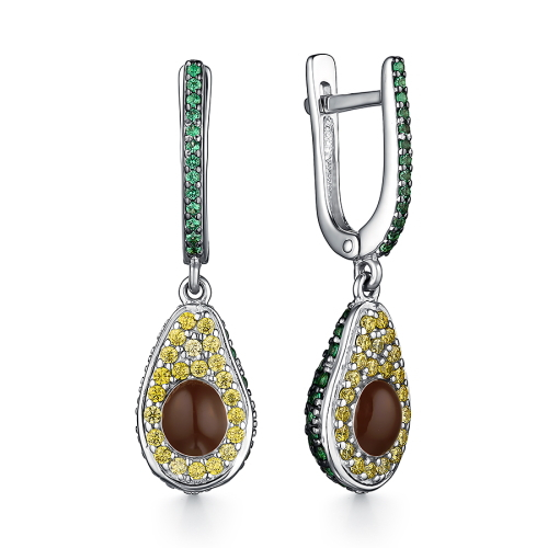 

Серьги из серебра с фианитом, эмалью ЯХОНТ Ювелирный 255971, 255971