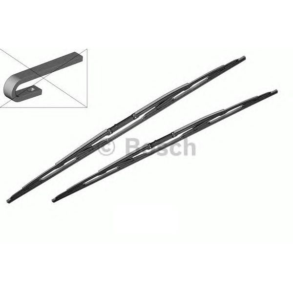 

Комплект щеток 650/26"+530/21" Peugeot 607 all 00> BOSCH 3397001866